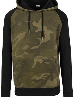URBAN CLASSICS Sweatshirt Urban Classics Herren Camo Contrast Raglan Hoody (1-tlg)