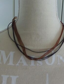 Organzakette Organza-Halskette Halsband SCHWARZ BRAUN - Brüel