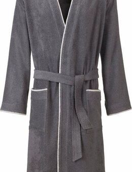Egeria Herrenbademantel Nico, ideal für Sauna & Spa, Hotelbademantel, Morgenmantel, Langform, Walkfrottee, Kimono-Kragen, Gürtel, mit Kimono-Kragen, farblich abgesetzte Paspelierung