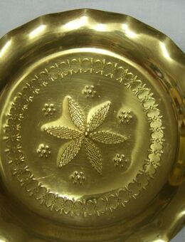 Messing-Teller mit Wandhaken - Wutha-Farnroda
