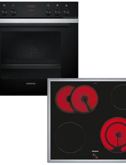 SIEMENS Elektro-Herd-Set EQ211KB11, mit Backwagen, Backwagen mit ausziehbarer Tür für bequemes Kochen & Backen