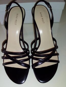 Nine West Sandaletten, Leder, Absatz 10 cm, 41,5, sexy, black, Damen - Berlin Steglitz-Zehlendorf