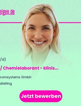 CTA / Chemielaborant (m/w/d) - klinische Diagnostik (HPLC & LC-MS/MS) für die R & D - Gräfelfing