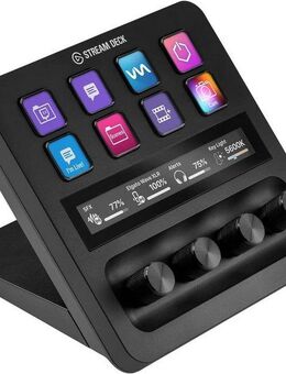 Elgato Streaming-Box Stream Deck +, Backlit, Hotkeys and Media Keys, Integrated Stand, Customizable Keys