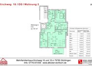 4Zi. OG mit Balkon ca. 101 m²-Wohnung 3-Kirchweg 16-79780 Stühlingen - Stühlingen