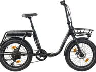 LLobe E-Bike Faltrad Elektro Faltrad 20" Neo.cult schwarz, Shimano Tourney Schaltwerk, Kettenschaltung, Heckmotor, 460,8 Wh