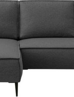 Home affaire Ecksofa TVINNU, L-Form, 275cm, in Cord und Leinenoptik, wahlweise Recamiere rechts/links, schwarze Füße, bequemer Sitzkomfort