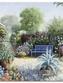 Artland Leinwandbild Ruhiger Garten, Garten (1 St), auf Keilrahmen gespannt