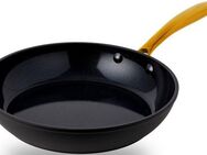 HENSSLERS Bratpfanne HSN, Aluminium (1-tlg), BLACK CERAMIC Antihaftbeschichtung, goldener Edelstahlgriff, Induktion