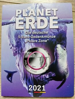5 x 5 Euro BRD 2021 Klimazonen "Polare Zone" A-J,Stg,Neu,OVP im Folder - Büren
