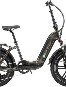 GreenStreet E-Bike Klapprad Tiefeinsteiger Klapprad GS5, 7 Gang Shimano, Kettenschaltung, Heckmotor, 360 Wh, (Set, 2 tlg., mit Akku-Ladegeräte, Fat Tires), Pedelec, Elektrofahrrad für Damen u. Herren