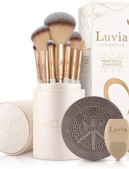 Luvia Cosmetics Schmink-Set Prime Vegan Champagne, 11-tlg., Kosmetikpinsel-Set