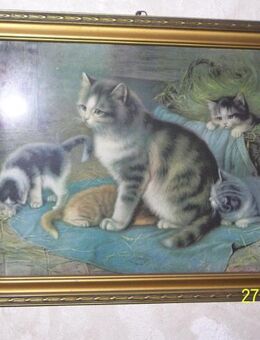 Katzenbild, Jugendstil, Lithografie - Jena