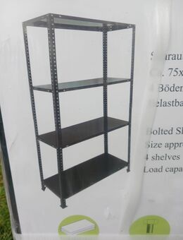 2 x schwarze Schwerlast Regale NEU - Alt Tucheband
