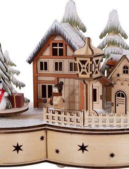 Myflair Möbel & Accessoires Weihnachtsdorf Winterlandschaft, Weihnachtsdeko, aus Holz, Höhe ca. 19 cm