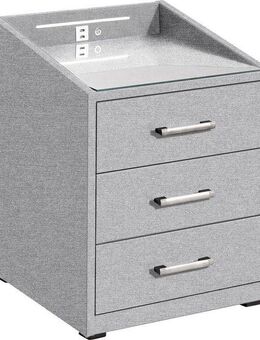 ED EXCITING DESIGN Nachtkonsole Moon, mit LED-Beleuchtung und USB-Anschluss & USB-C-Anschluss