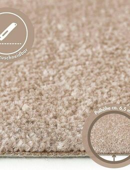 Andiamo Teppichboden Ines, Kräuselvelours, Made in Netherlands, rechteckig, Höhe: 8,5 mm, Uni Farben, Breite 400 cm, strapazierfähig & pflegeleicht