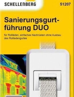 SCHELLENBERG Rollladen-Gurtführung Duo Maxi, Sanierungs-Gurtführung, für max. 2,3 cm Gurtbreite, Set, 1-St., mit Zugluftdichtung für Rollladengurte mit 23 mm Breite geeignet
