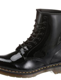 DR. MARTENS 1460 W Patent Lamper 8 Eye Boot Schnürboots in glänzendem Look - schmale Form