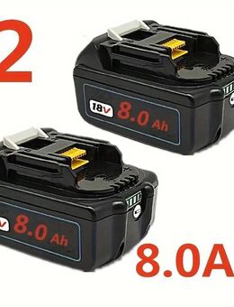 2er-Pack 18V 8.0 Ah Ersatzakku für Makita - Wuppertal