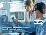 Bauingenieur (m/w/d) / Bautechniker (m/w/d) Wasserwirtschaft - Kempten (Allgäu)