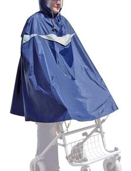 Rollator, Zubehör, Regenponcho für Rollatorfahrer, Blau - Werdohl