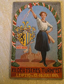 Historische Postkarten - 12. Deutsches Turnfest Leipzig 1913 - Leipzig Ost
