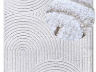 ELLE DECORATION Designteppich Cosy Panglao, auch als Rundteppich erhältlich, rechteckig, Höhe: 14 mm, uni Kurzflor, Hoch Tief Struktur, modern, Skandi, Boho, Wohnzimmer