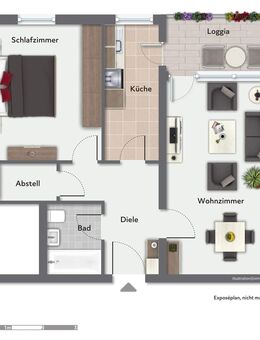 Helle 2-Zimmer-Wohnung inkl. TG-Stellplatz - München