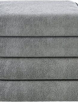 done.® Handtuch Set Deluxe Prime 2xHandtücher (50x100 cm), 2x Duschtücher (70x140 cm), Zwirnfrottee (Set, 4-St), mit einfassender Ziernaht in schwarz