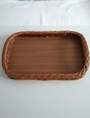 Rustikales Tablett mit Korb Rand in 01069