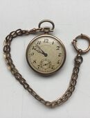 Chronometre Taschenuhr Antik mit Uhrkette Double Vergoldet in 36043