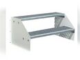 2 Stufen Standtreppe Stahltreppe freistehend B120 cm H 42 cm Weiß in 46499