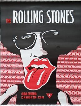 Roling Stones Konzert Plakat - Havanna Moon 2016 - Neckarbischofsheim