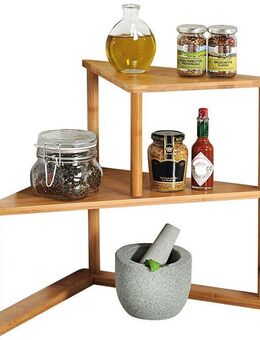 KESPER® Eckregal Küchen-Eck-Regal, Bambus, FSC, 1-tlg.