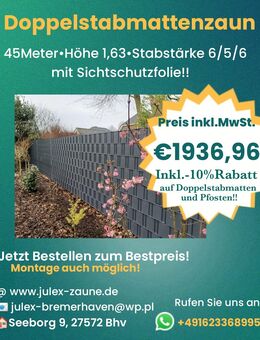 -10% Rabatt auf Doppelstabmatten und Pfosten!!!! - Bremerhaven