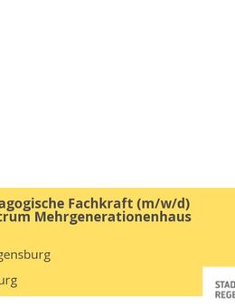 Medienpädagogische Fachkraft (m/w/d) Medienzentrum Mehrgenerationenhaus - Regensburg