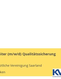 Sachbearbeiter (m/w/d) Qualitätssicherung - Saarbrücken