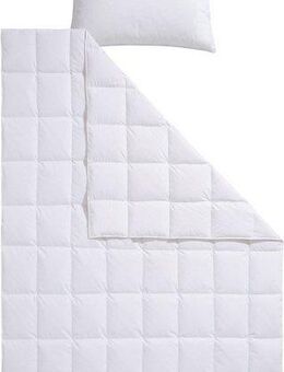 Älgdröm Daunenbettdecke + Federkissen Loftet, Bettdecke 135x200 cm, 155x220 cm, Made in Green, Füllung: Bettdecke 90% Daune/10% Federn, Kissen 85% Federn/15% Daunen, 2-tlg., Set mit Kissen 40X80 cm, 80x80 cm, allergikerfreundlich