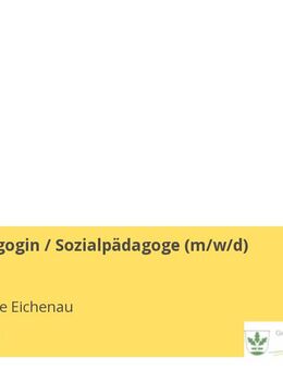 Sozialpädagogin / Sozialpädagoge (w/m/d) Teilzeit - Eichenau