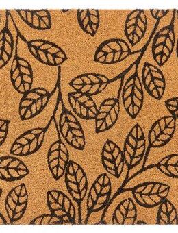 HANSE Home Fußmatte Leafs, Türmatte, rechteckig, Höhe: 15 mm, Kokos, Schmutzfangmatte, Outdoor, Rutschfest, Innen, Kokosmatte, Flur