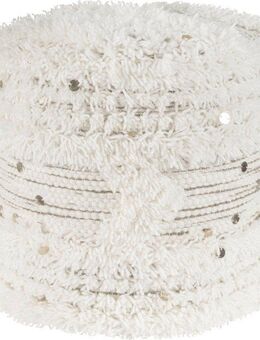 Kayoom Pouf Bohist 425 35cm x 35cm, Strukturen mit Fransen und Quasten (1-St), handgefertigt, Unikat, sehr gut kombinierbar, vielfältig im Einsatz