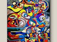 150x190 cm Kunstwerk Gemälde XL - Format Moderne Kunst auf Leinwand Figurative Kunst Wohnzimmer Abstrakte Kunst Leinwand Kunst für kehre Wände - Hildesheim Zentrum