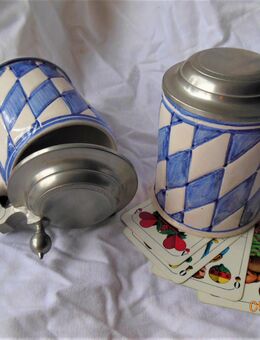 L.Mory Krug mit Zinndeckel - - Allgäu - TOM - München Maxvorstadt