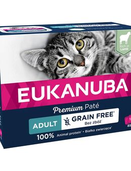 Sparpaket Eukanuba Getreidefrei Adult 48 x 85 g - Lamm