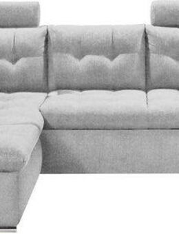 ED EXCITING DESIGN Ecksofa Oman L-Form, mit Bettfunktion, Bettkasten, Armteilverstellung & Kopfstützen