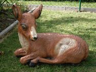 Dekofigur Reh liegend groß Gartendeko Waldtier Tierfigur - Hergisdorf