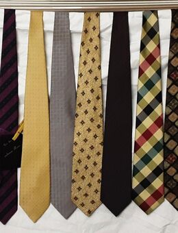 10 Krawatten + 2 Krawatten-/ Gürtelbügel - Barsbüttel