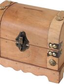 HMF Schatztruhe Spardose Namibia Holztruhe Schatzkiste #6414-50 in 75217