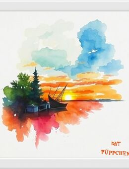 Leinwand mit rahmen Kleine insel vom Künstler - Düsseldorf